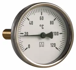 Termometr bimetaliczny BiTh 63, fi63 mm, 0÷60°C, L 100 mm, G1/2", rad, kl. 2