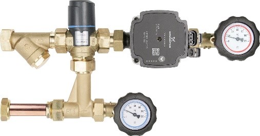 grupa pompowa BPS posiada zawór termostatyczny ATM