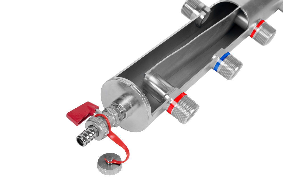 Kierownica przepływu wbudowana w rozdzielacz BLH 890