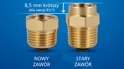 Zmiana zaworu stopowego w odpowietrzniku automatycznym pionowym.